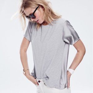 J. Crew Silky Knit Mixed Media Tee